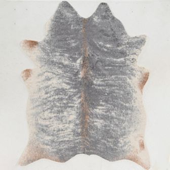 Linon Faux Cow Hide Grey Mix Rug - 5' x 6'6''