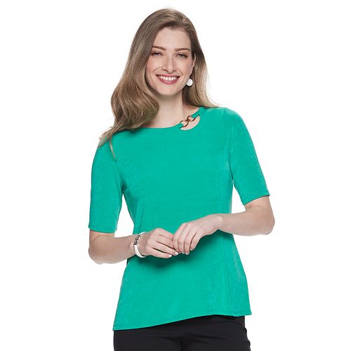 Women's Dana Buchman Travel Anywhere Elbow Sleeve Top