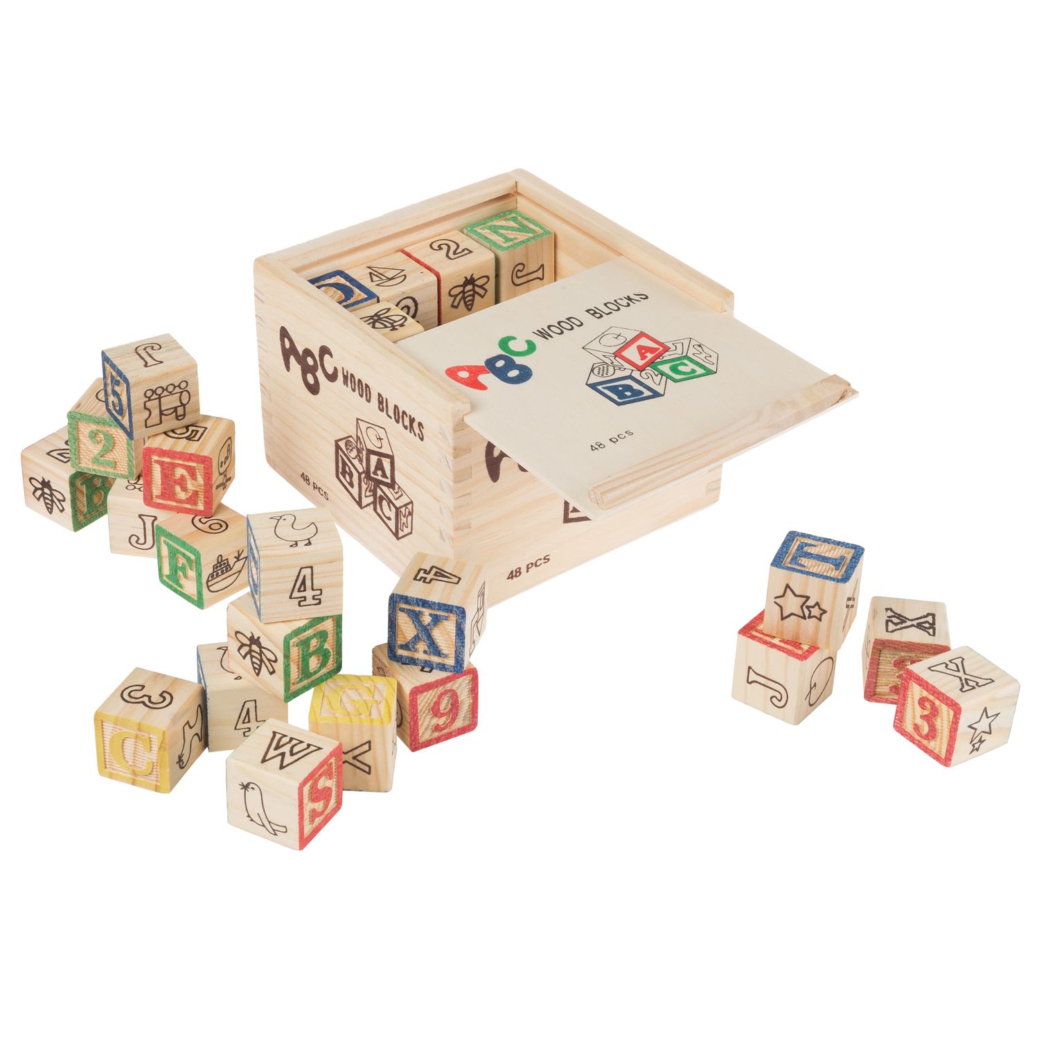 Image for Hey! Play! ABC and 123 Wooden Blocks Set at Kohl's.