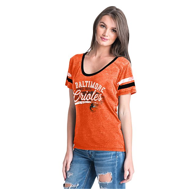 Baltimore Orioles New Era Women's Scoop Neck T-Shirt - Orange