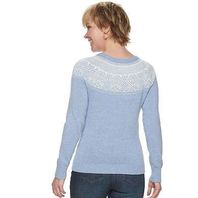 Women's Croft & Barrow Essential Cable-Knit Crewneck Sweater