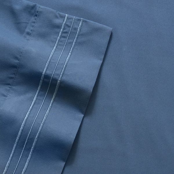 Sweet Home Collection 1500 Thread Count Deep Pocket Sheet Set - Denim (KING SPLIT)
