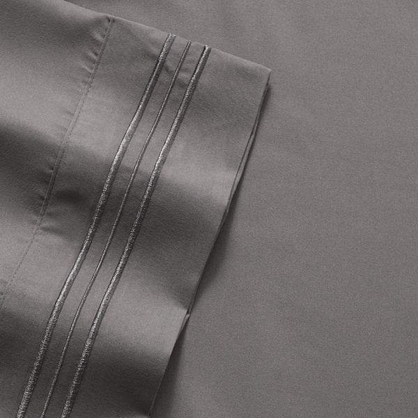 Sweet Home Collection 1500 Thread Count Deep Pocket Sheet Set - Gray (TWIN SET)