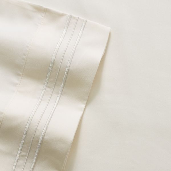 Sweet Home Collection 1500 Thread Count Deep Pocket Sheet Set - Ivory (KING SPLIT)