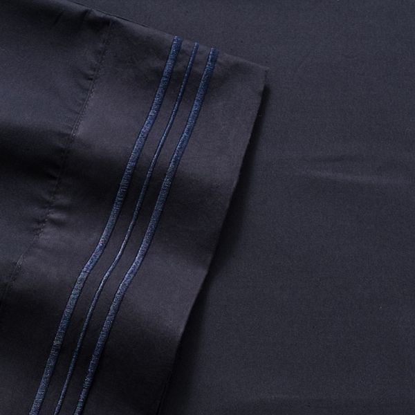 Sweet Home Collection 1500 Thread Count Deep Pocket Sheet Set - Navy (FULL SET)