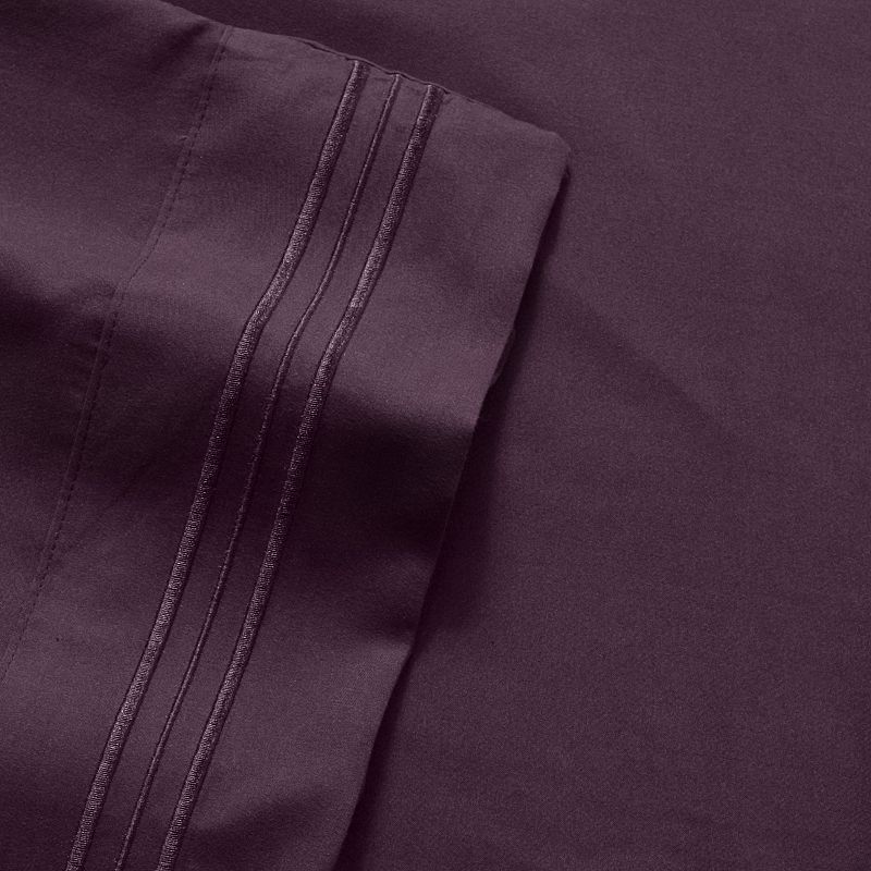 Sweet Home Collection 1500 Thread Count Deep Pocket Sheet Set, Purple, KING