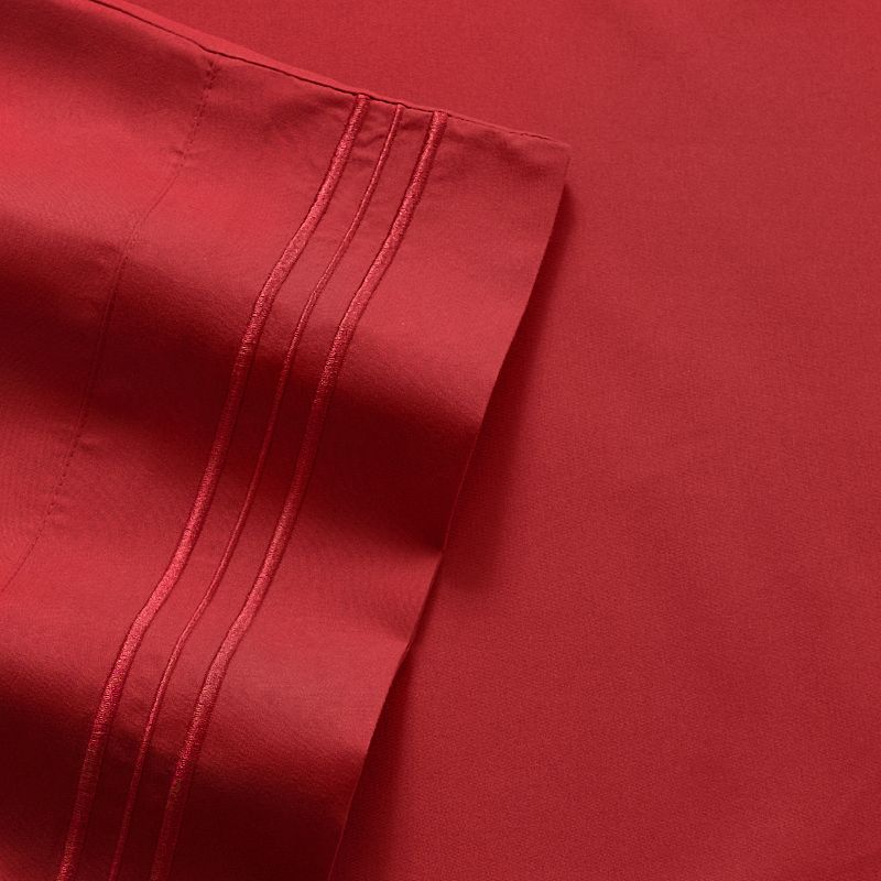 Sweet Home Collection 1500 Thread Count Deep Pocket Sheet Set, Red