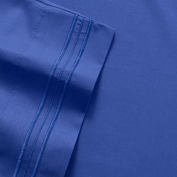 Sweet Home Collection 1500 Thread Count Deep Pocket Sheet Set - Royal Blue (CKING SET)