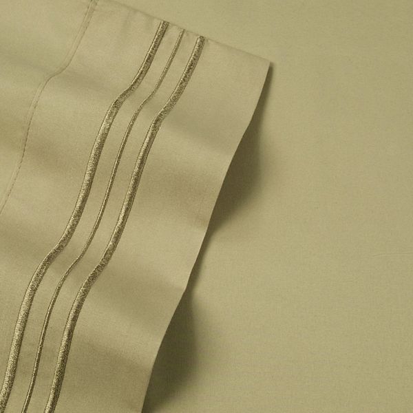 Sweet Home Collection 1500 Thread Count Deep Pocket Sheet Set - Sage (KING SPLIT)