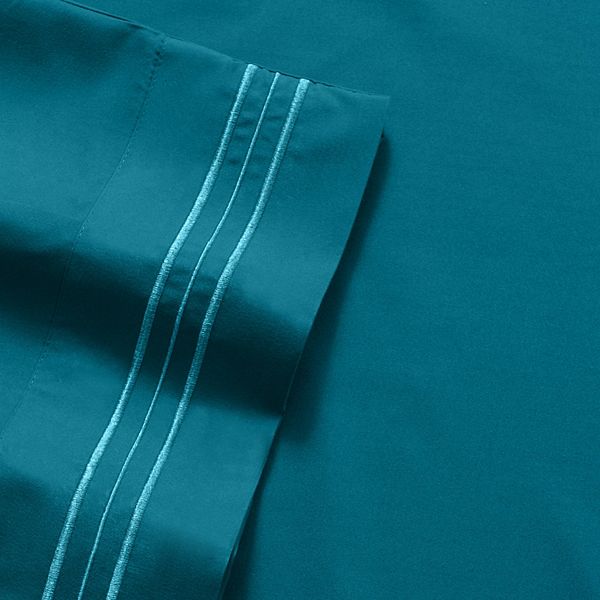 Sweet Home Collection 1500 Thread Count Deep Pocket Sheet Set - Teal (KING SPLIT)