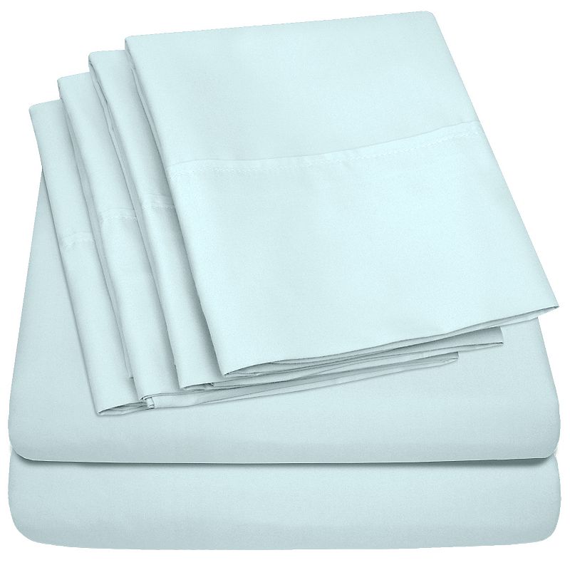 Sweet Home Collection 1500 Thread Count Sheet Set, Turquoise/Blue, RV QUEEN