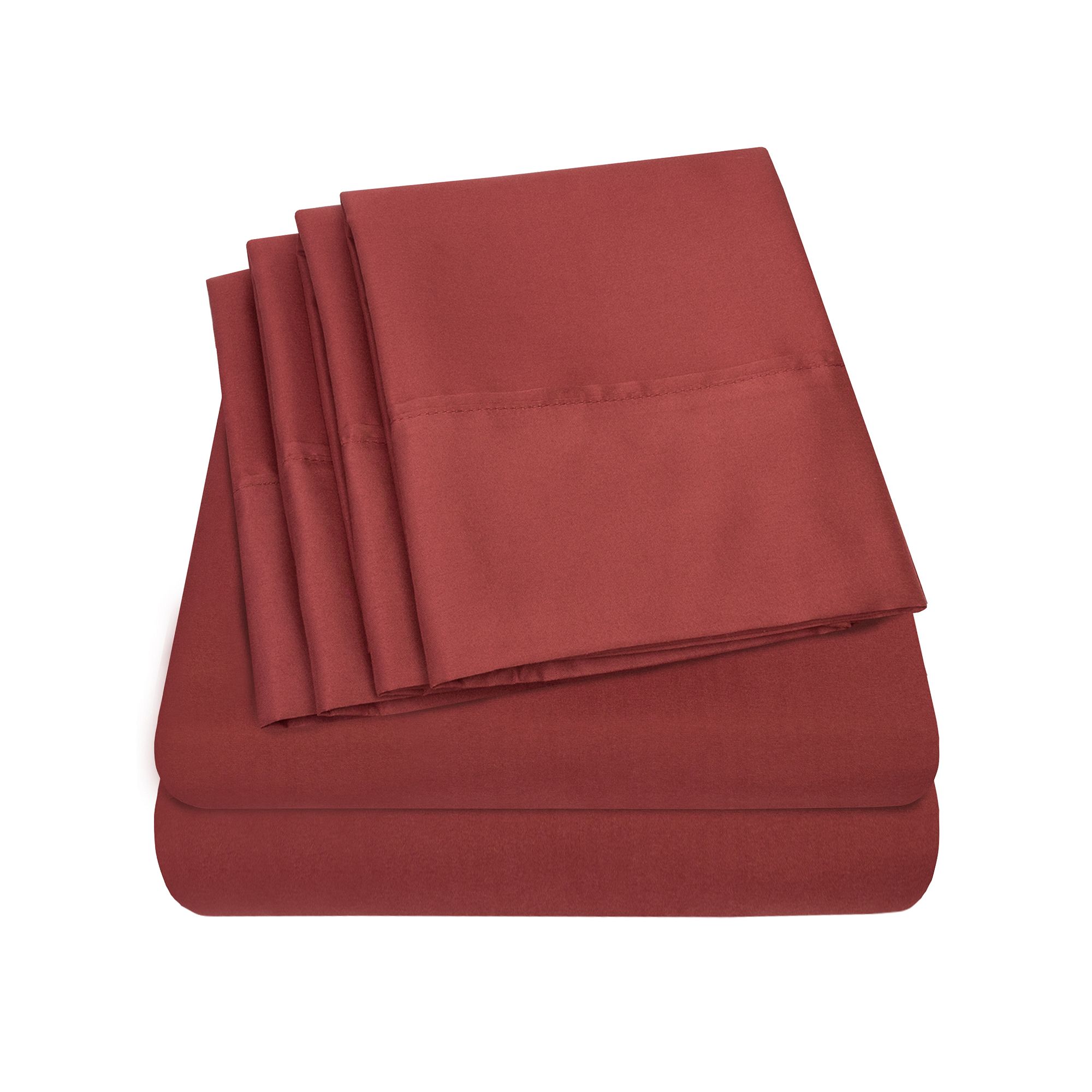 Sweet Home Collection 1500 Thread Count Microfiber Sheet Set, Red