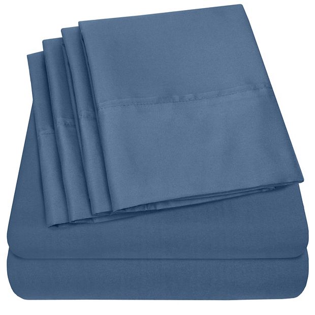 Luxury Inn 1500 Thread Count 6 Piece Sheet Set - Royal Blue - King