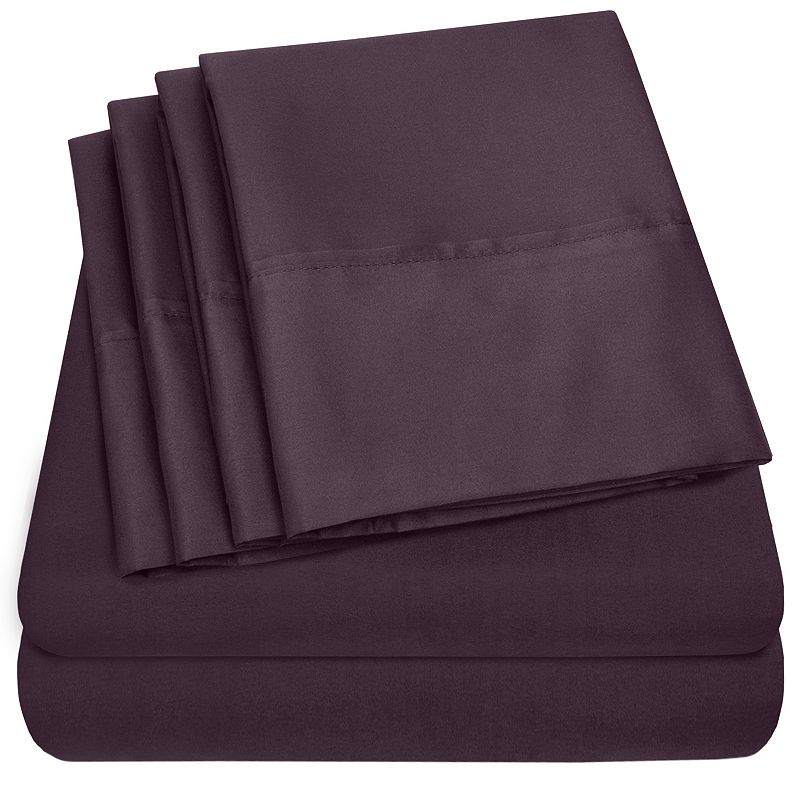 Sweet Home Collection 1500 Thread Count Sheet Set, Purple, RV QUEEN