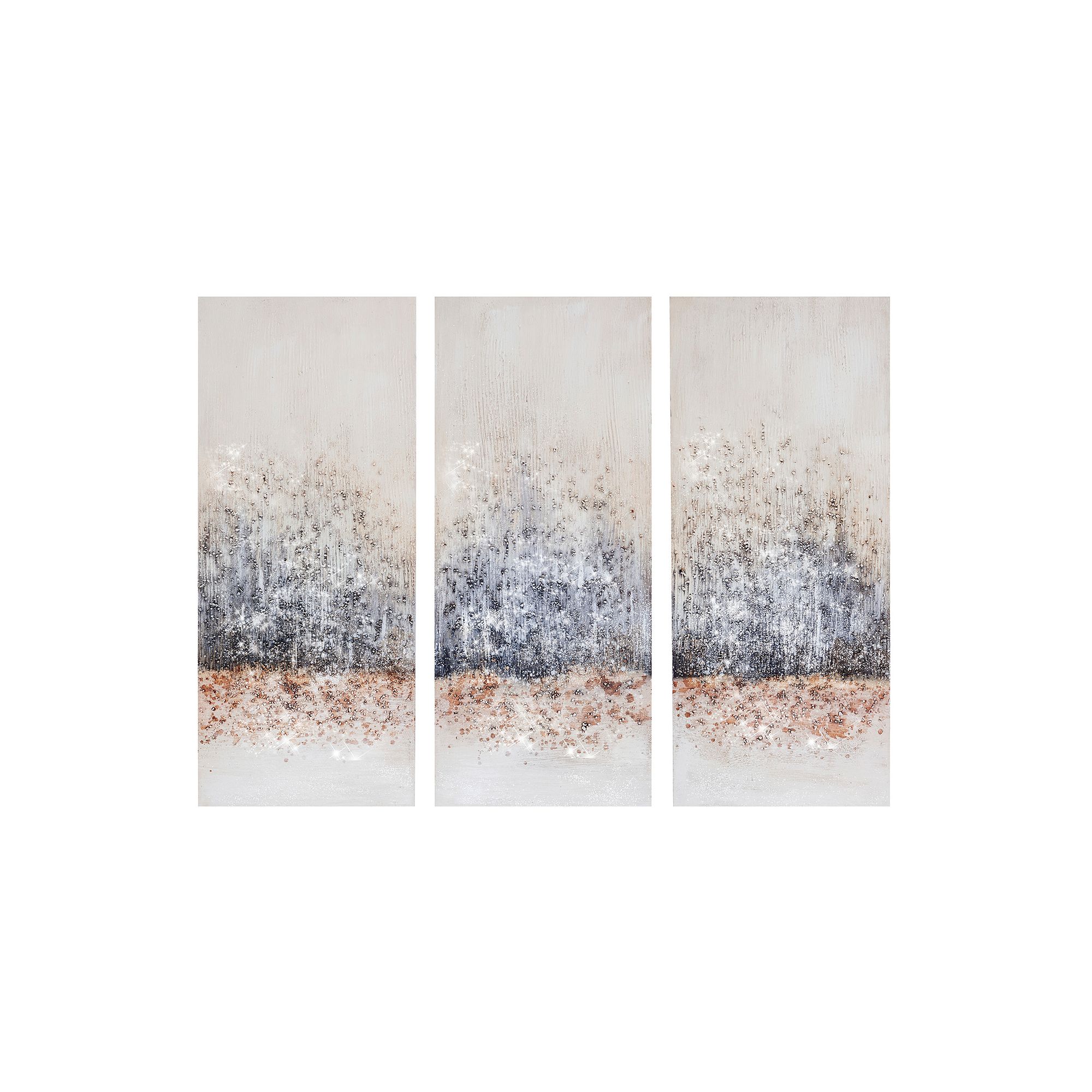 Madison Park Twilight Mystere Hand Brushed Canvas Wall Art 3-piece Set, Blu