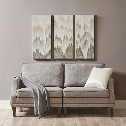 Madison Park Sterling Mist Canvas Wall Art 3piece Set