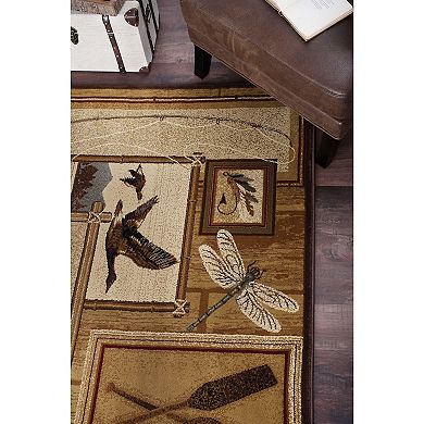 KHL Rugs Trout Fishing Lodge Indoor Area Rug