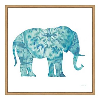 Amanti Art Boho Teal Elephant I Framed Wall Art