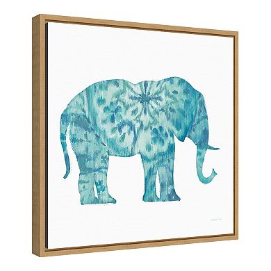 Amanti Art Boho Teal Elephant I Framed Wall Art