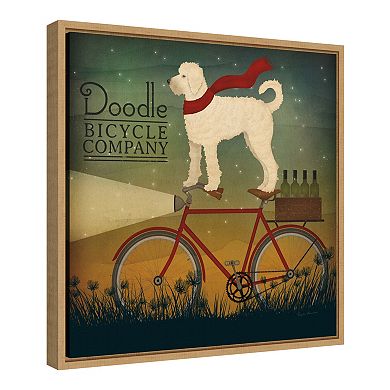 Amanti Art Framed 'White Doodle on Bike Summer' by Ryan Fowler