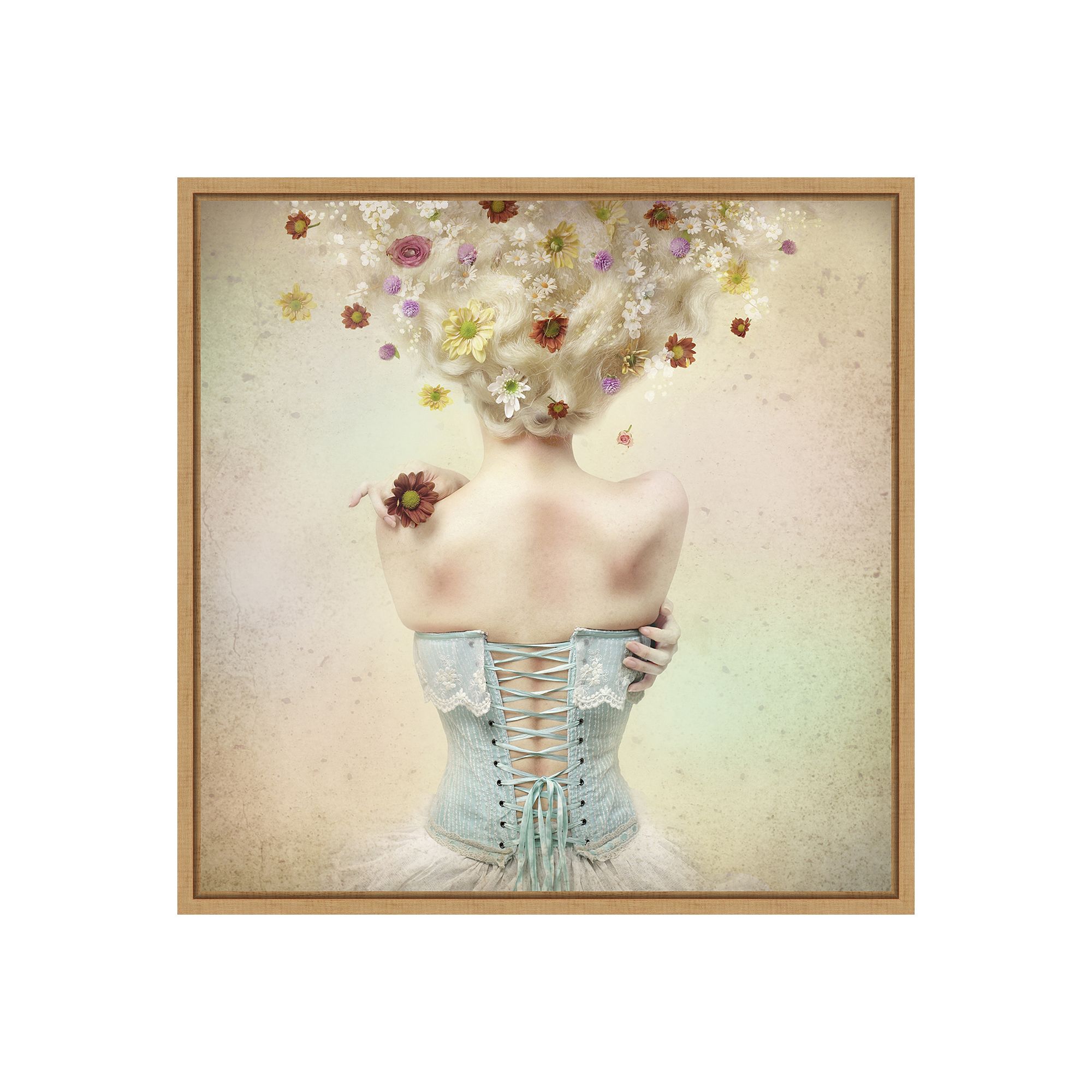 Amanti Art Framed Girl of the Flower Garden by Kiyo Murakami, Brown