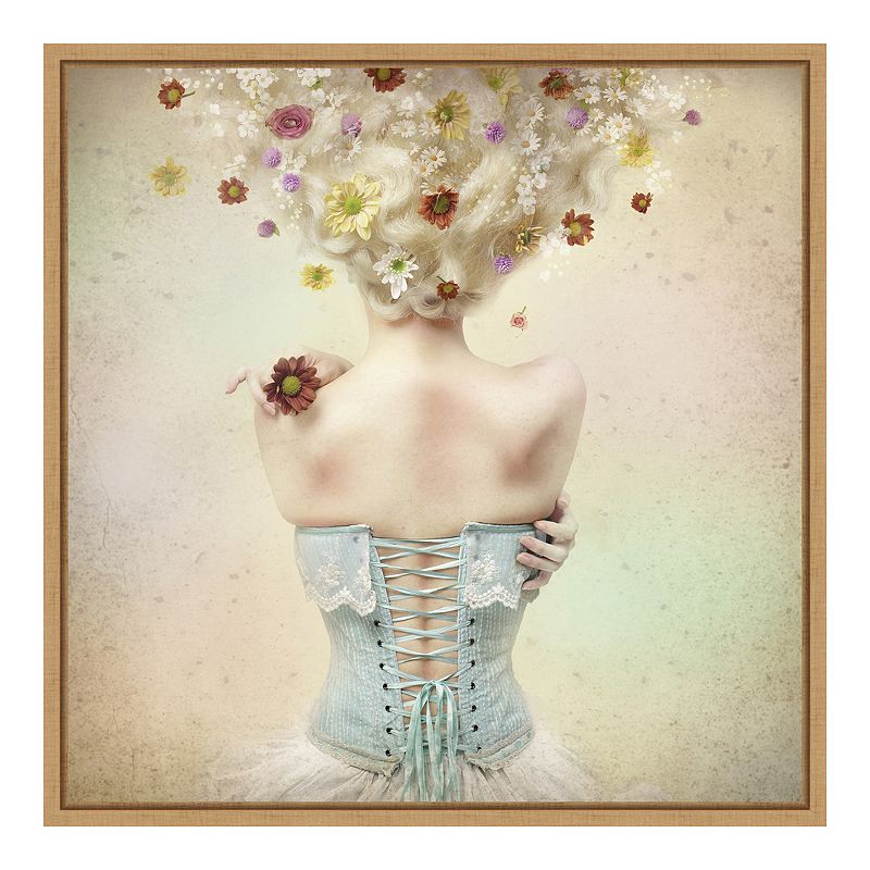 30975992 Amanti Art Framed Girl of the Flower Garden by Kiy sku 30975992