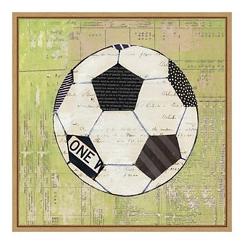 Amanti Art Framed 'Baseball Play Ball I Soccer' by Courtney Prahl Wall Art