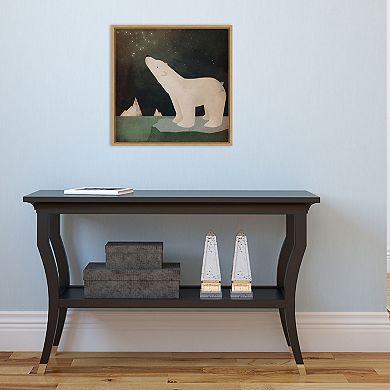 Amanti Art Framed Canvas Art Constellations Polar Bear by Ryan Fowler