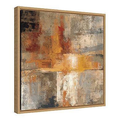 Amanti Art Framed Canvas Silver and Amber Crop by Silvia Vassileva