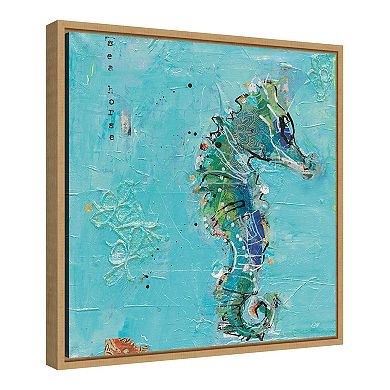 Amanti Art 'Little Seahorse Blue' by Kellie Day