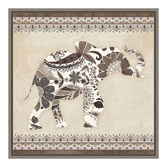 Amanti Art 'Boho Elephant I Neutral' by Wild Apple Portfolio