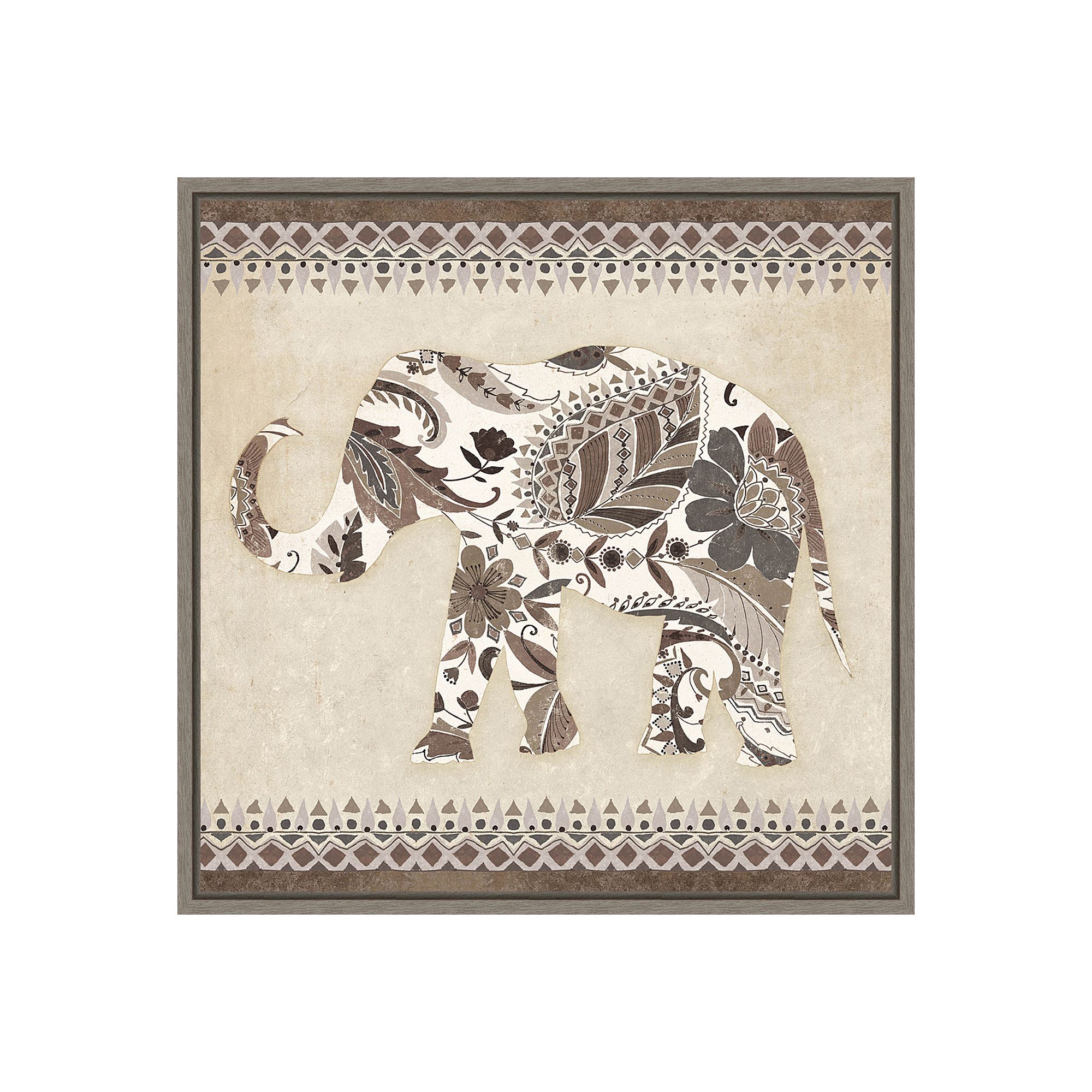 Amanti Art Boho Elephant II Neutral by Wild Apple Portfolio, Gray