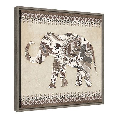 Amanti Art 'Boho Elephant II Neutral' by Wild Apple Portfolio