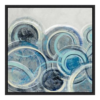 Amanti Art Canvas Art Framed 'Variation Blue Grey II' by Silvia Vassileva