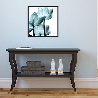 Amanti Art Framed 'Translucent Tulips III Sq Aqua Crop' by Debra Van Swearingen Wall Art