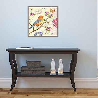 Amanti Art "Birds and Bees II" Framed Canvas