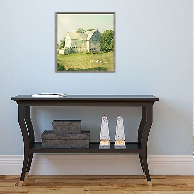 Amanti Art "Farm Morning III Square (Barn)" Framed Canvas