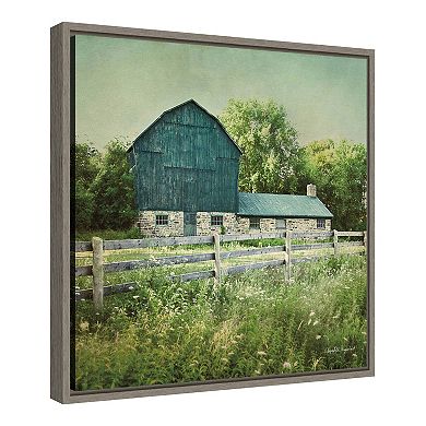 Amanti Art Blissful Country III (Barn) Framed Canvas Art