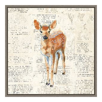 Amanti Art Into the Woods III no Border (Deer) Canvas Wall Art