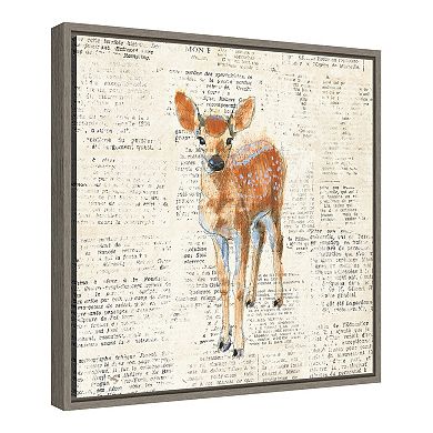 Amanti Art Into the Woods III no Border (Deer) Canvas Wall Art