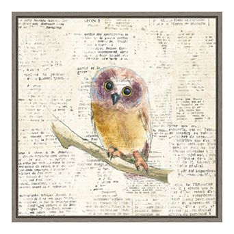 Amanti Art Into the Woods II no Border (Owl) Canvas Wall Art