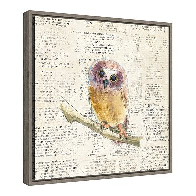 Amanti Art Into the Woods II no Border (Owl) Canvas Wall Art