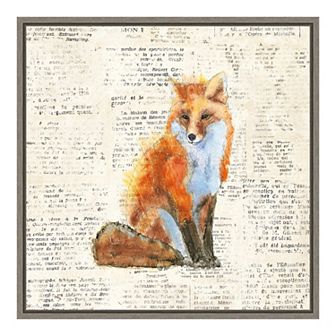 Amanti Art Into the Woods IV (Fox) Canvas Art Framed