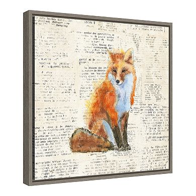 Amanti Art Into the Woods IV (Fox) Canvas Art Framed