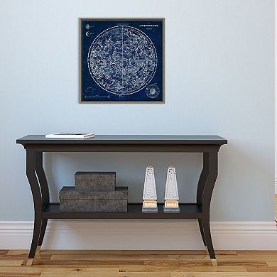 Amanti Art Celestial Blueprint Canvas Art Framed