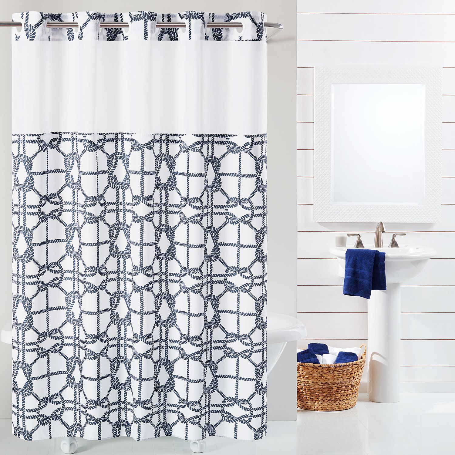 lattice shower curtain