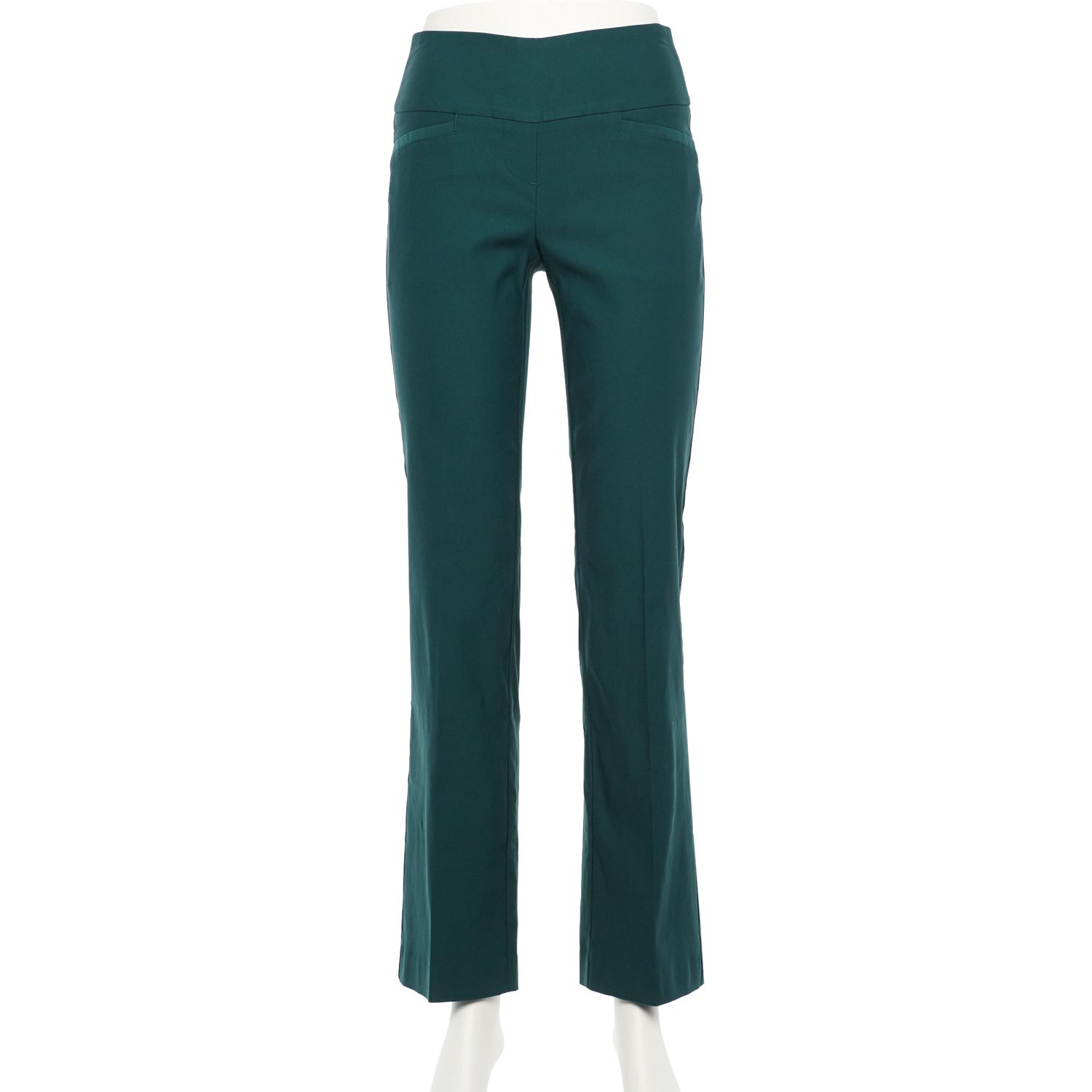 green bootcut pants