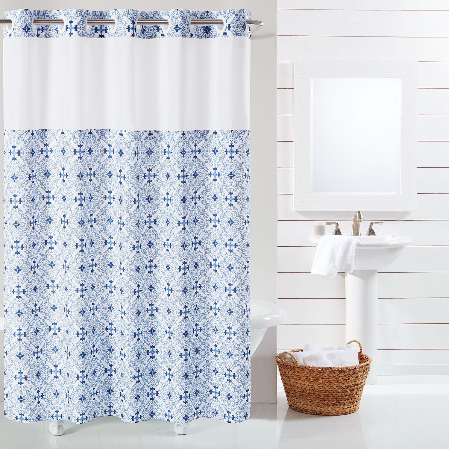 Image for Hookless Vervain Shower Curtain & Liner at Kohl's.