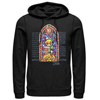 Men's Legend Of Zelda Link Stained Glass Window Pullover Hoodie