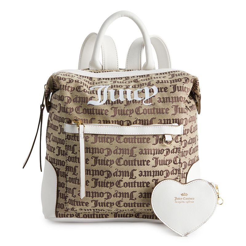 Juicy Couture Popout Logo & Heart Mini Backpack, Brown